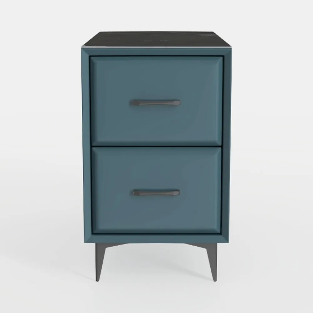 Ultra-Narrow Leather Bedside Table Home Bedroom