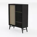 side cabinet-Rattan Home Left 45 Degree View