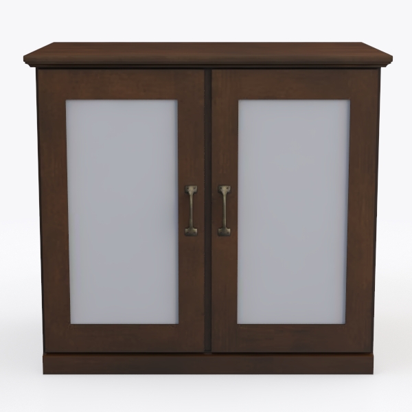 Glass Door Double Pedestal