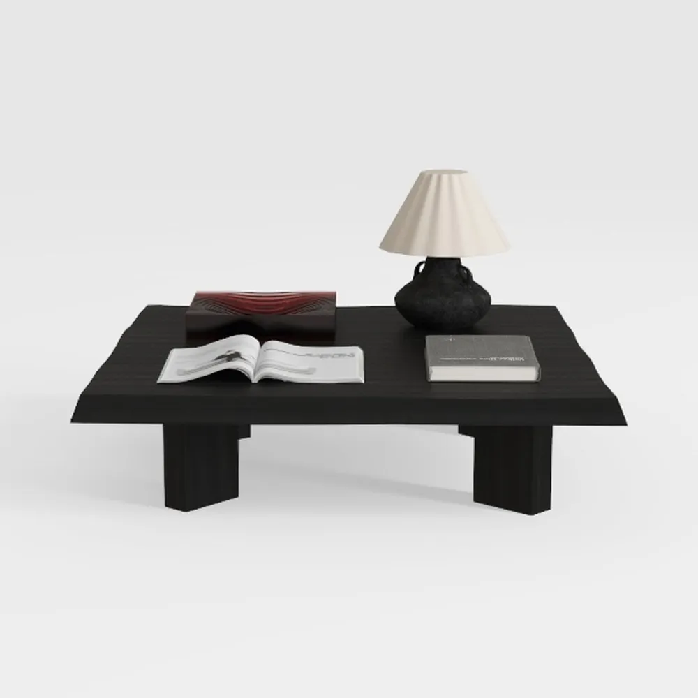 Rectangle Glass Coffee Table 2-Tier Tea Table Mode