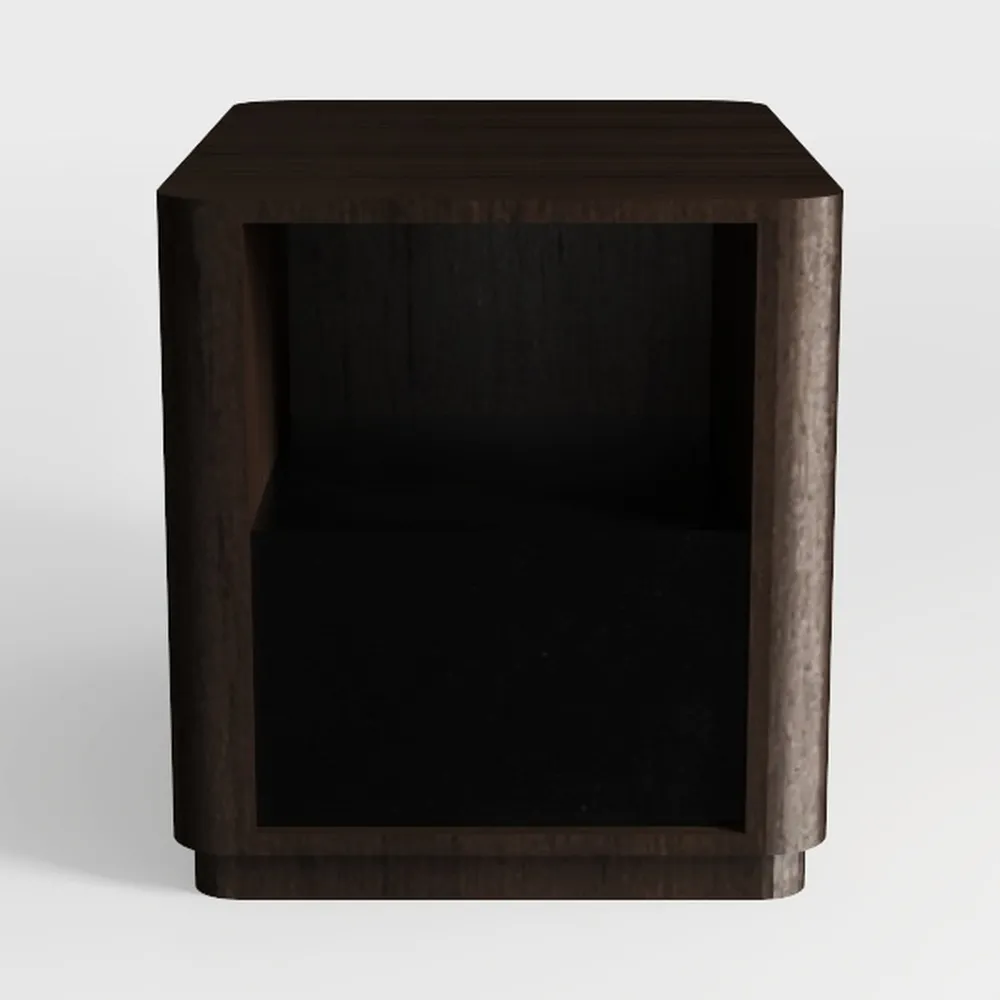 Nightstand with Charging Station, Rustic 18 Inch