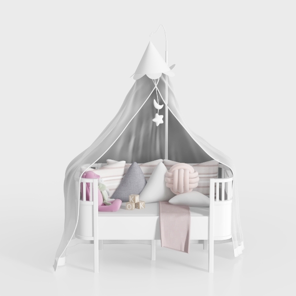 HAHRIR Struttura letto a baldacchino singolo, 90 x 190 cm, struttura letto singolo con testiera e pediera vintage, doghe in acciaio resistente e supporto con base per materasso, bianco