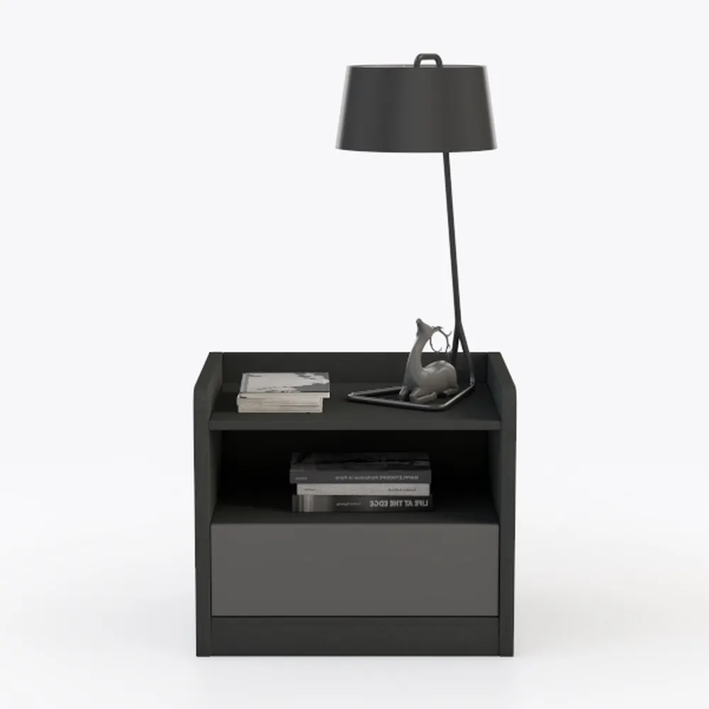 Boyd Sleep Anzio Black Nightstand with Smooth