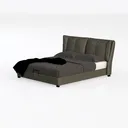 LSIGHTUS Modern Simplicity Leather Full Size Bed F Left 45 Degree View