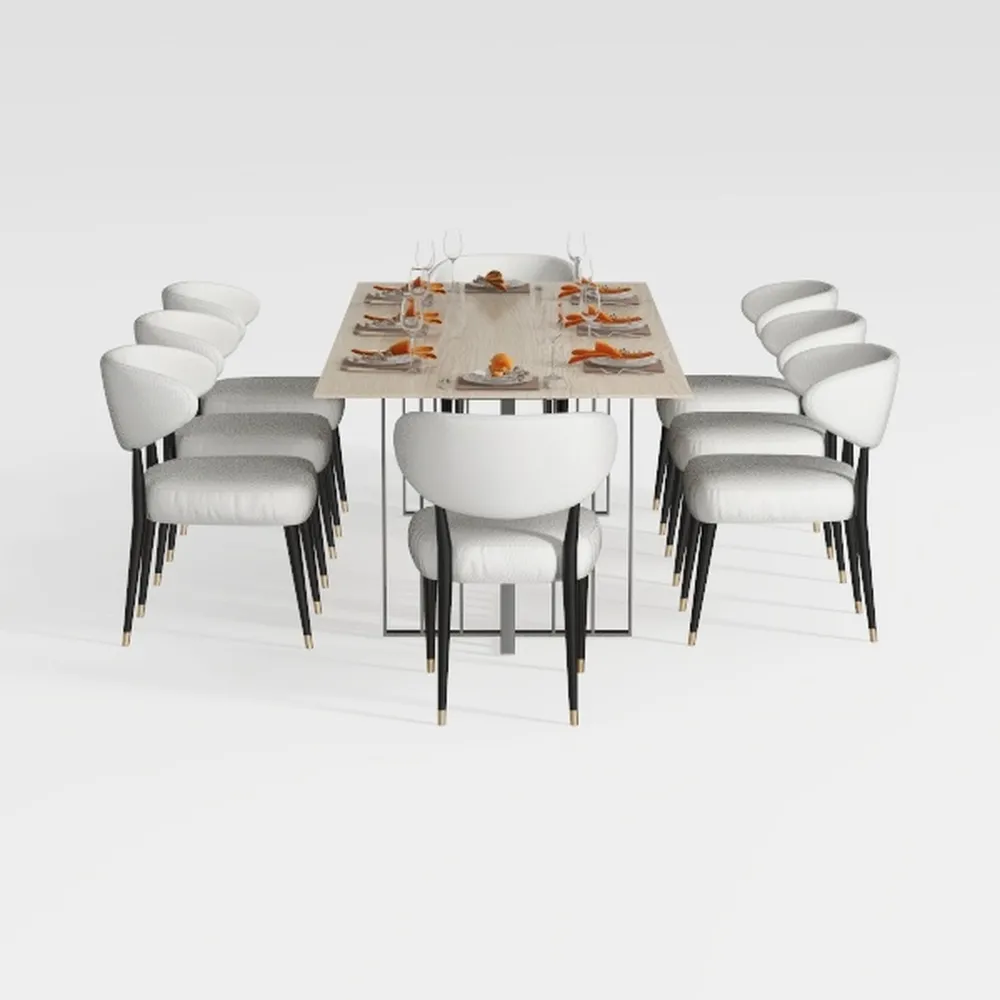 GarveeHome Natural Rattan Dining Chairs Set of 2 