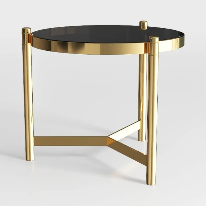 Kate and Laurel Celia Metal Foldable Round Accent