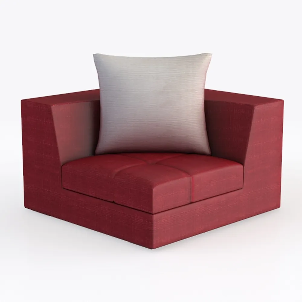 LUMISOL Wood Frame Armchair, Soft Sofa Chair with 