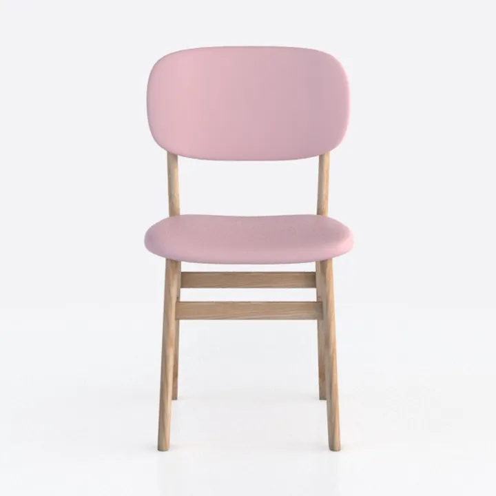 2 Piece Set Chair, Lamb Velvet Hollow Backrest