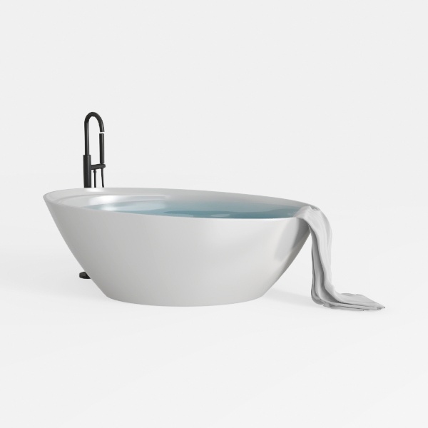 Contemporary Design Solid Surface Freestanding