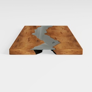 Large Luxury Office Desk, Live Edge Color River