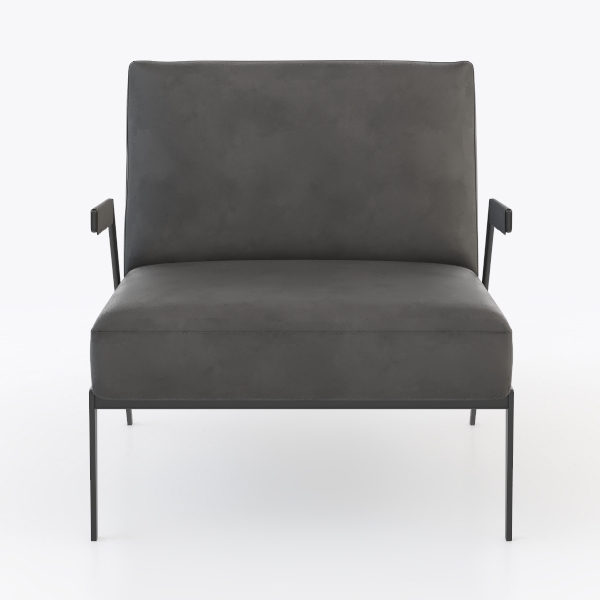 MCombo Modern Accent Chair, Velvet Club Chair, Uph