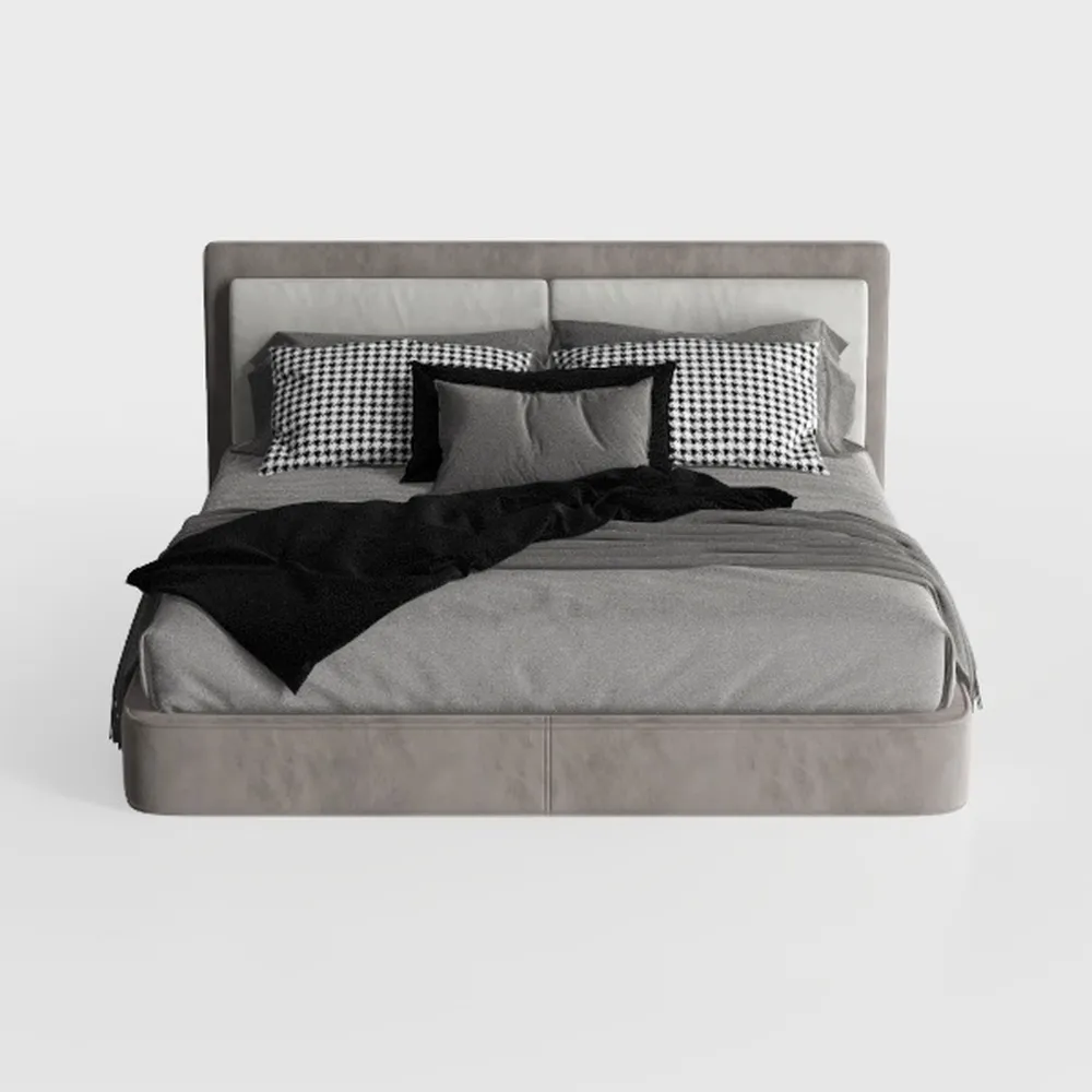 Atlin Designs Upholstered Queen Tufted Panel Bed i