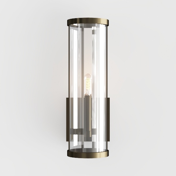 Modern Wall Sconces with Striped Amber Glass