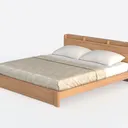 BOWERY HILL Modern Wood Queen Panel Platform Bed i Left 45 Degree View