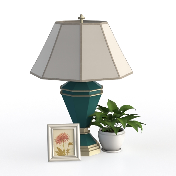 White 27&quot; Flower and Bird Ceramics Table Lamp