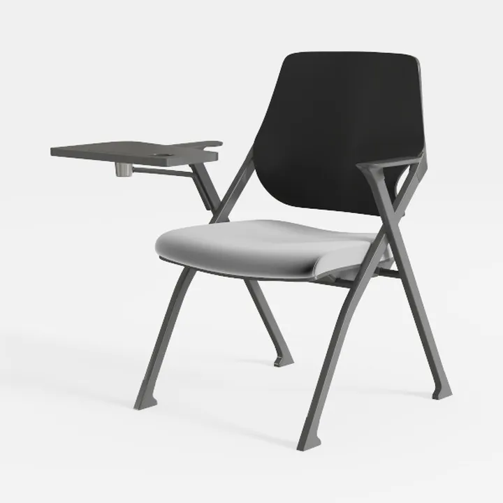 Foldable Conference Chair with Tablet Arm, 220lbs
