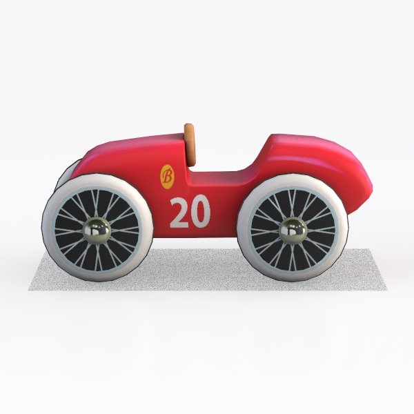 Wooden Race Car Red