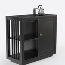 Yoobure Night Stand with Charge Station Right 45 Degree View