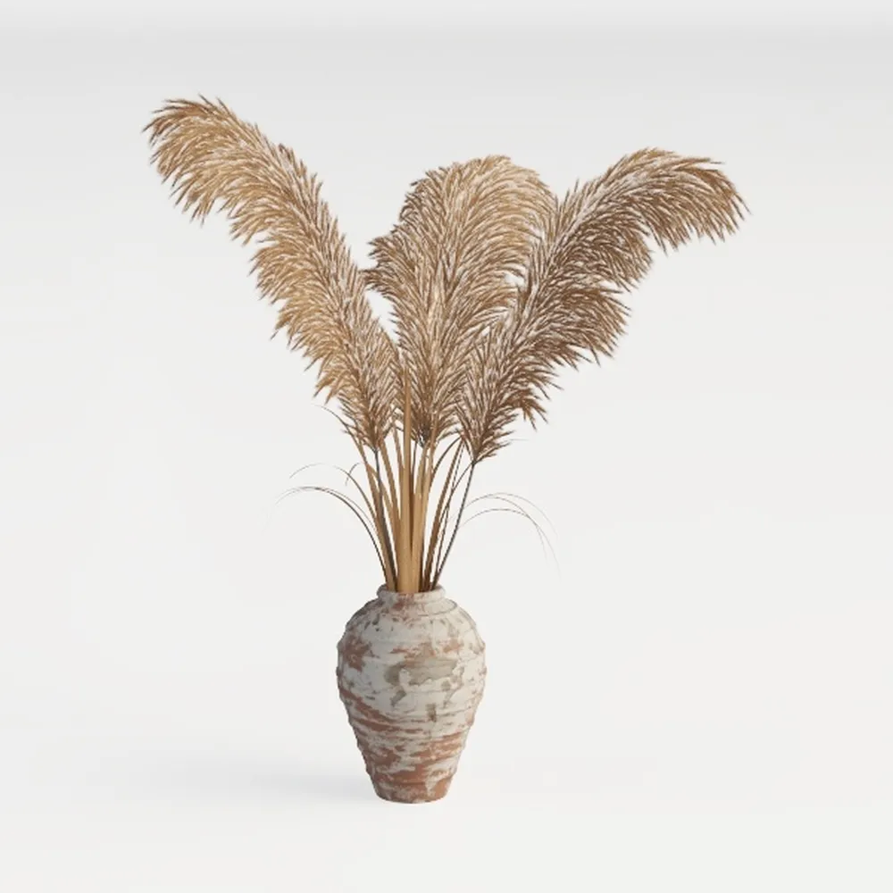 Large Ceramic Rustic Vase with 2 Handles, 9.8 inch