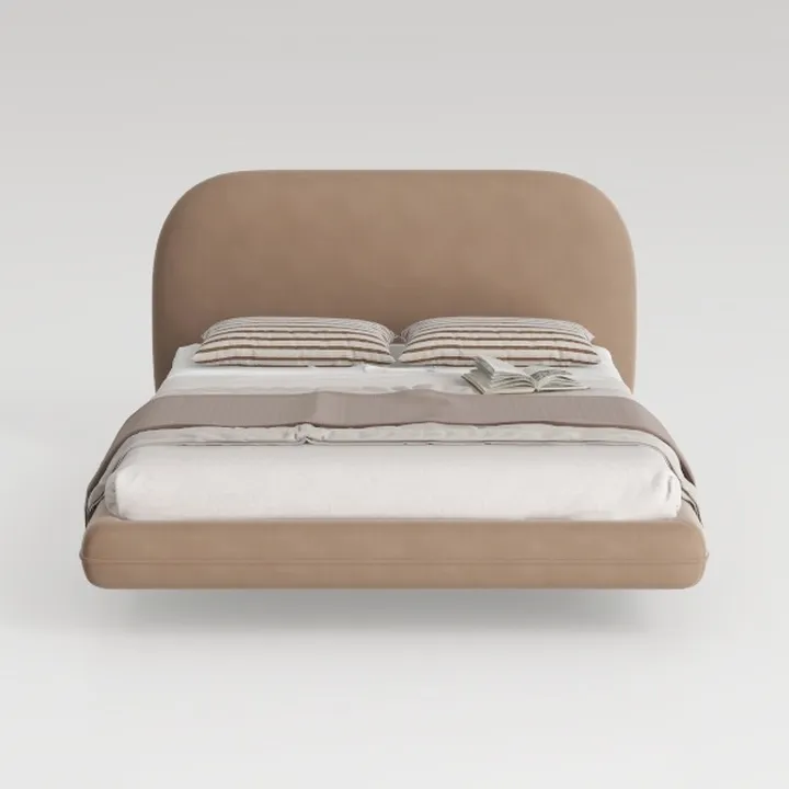 Tov Furniture Bara Cream Textured Velvet King Bed