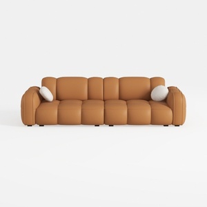 SIMPLIHOME Rex 3-Seater Modular Sofa in Full-Grain