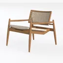 Awonde Wood Folding Chairs Set of 2 Mid Century Left 45 Degree View