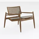 Awonde Wood Folding Chairs Set of 2 Mid Century Right 45 Degree View