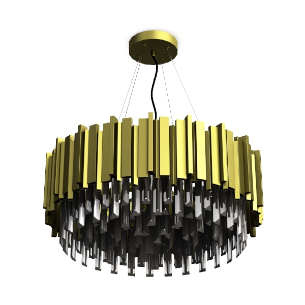 Antique Brass Ceiling Light Fixture in Drum Shape,