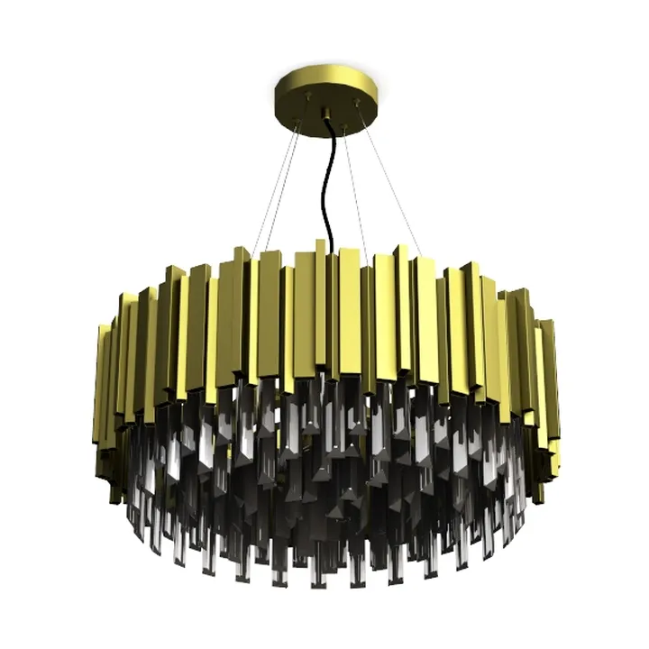 Antique Brass Ceiling Light Fixture in Drum Shape,