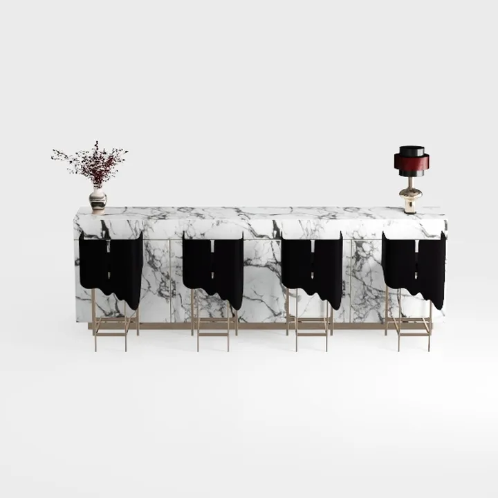 Generico Elegante Set di Tavolo e sedie da Bar - Robusto Mobile da Pranzo con Struttura in Metallo per Cucina, Soggiorno e Sala da Pranzo - Tavolo da Bar Compatto con sedie (47,5 x 20 x 41,5 Pollici)