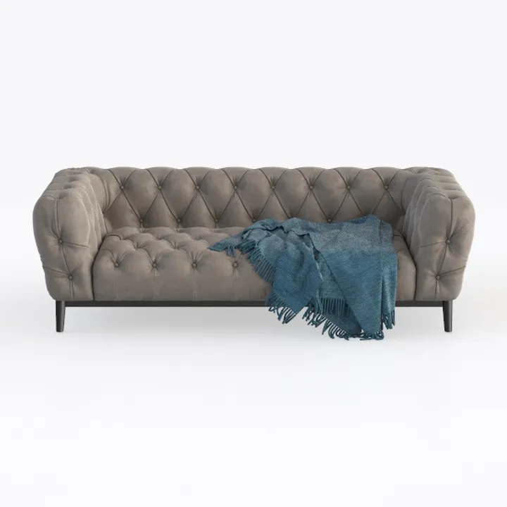 Comfy 3-Seat Sofa with Wooden Legs for Living Room