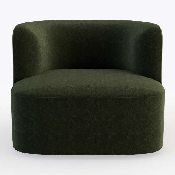 Swivel Accent Chair, Chenille Barrel Chair for
