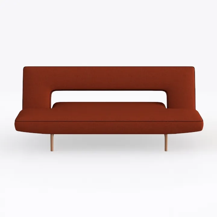 Minimalist Modern Fabric Loveseat Sofa Unique Cutout Design 3D Model