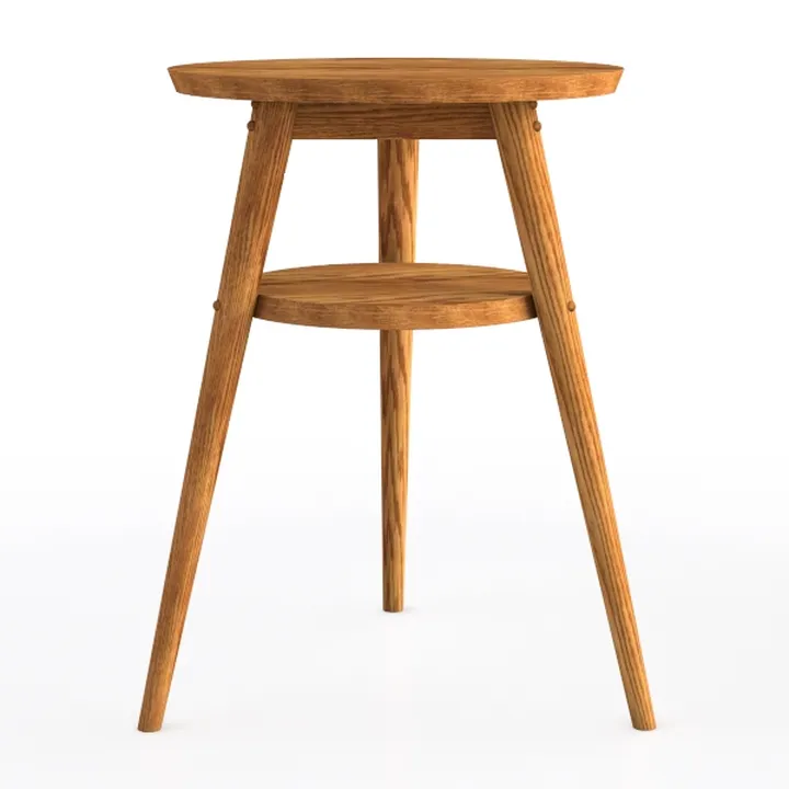 danpinera Round Side Table, Metal Legged Accent