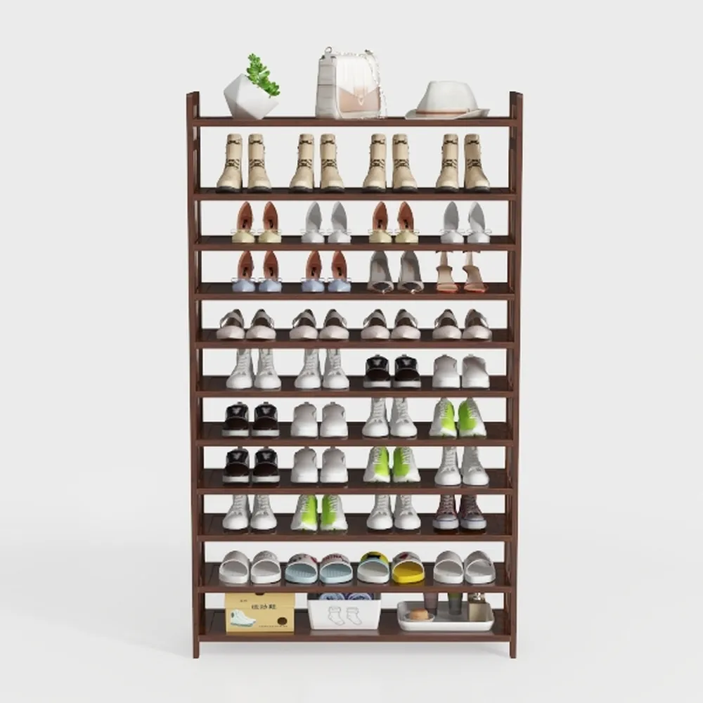 SONGMICS Shoe Rack, 12-Tier Shoe Organizer, Metal