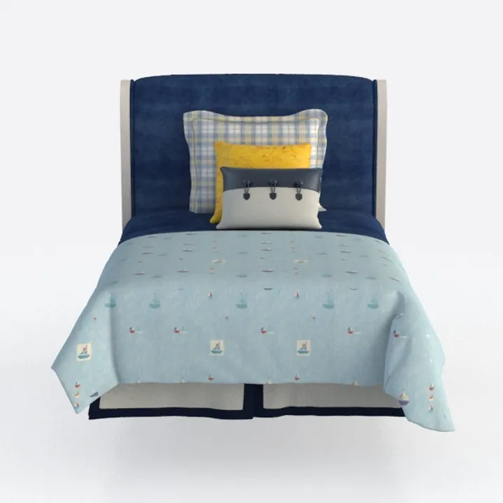 FurnitureR Letto Singolo in Metallo con Luce LED, Moderno per Ragazzi, con Rete a Doghe, per Camera da Letto o Camera degli Ospiti, 90 x 190 cm, Blu