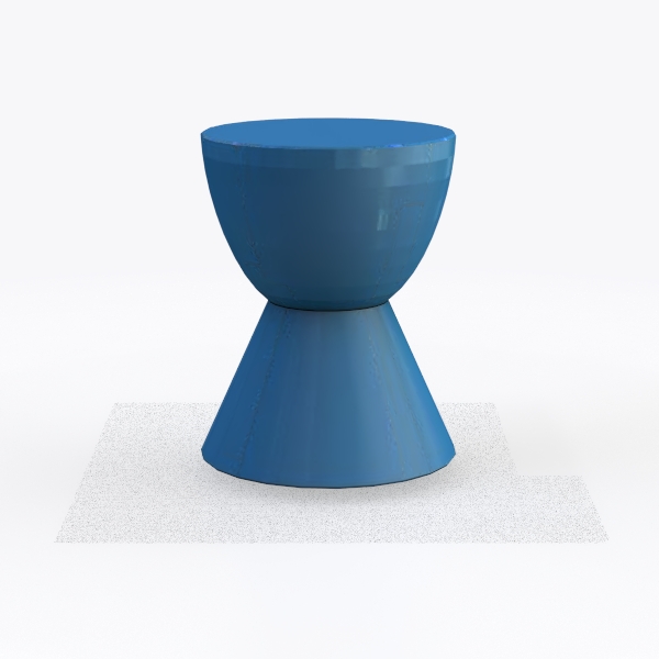 Zip 18 in. H Blue Round Ceramic Garden Stool