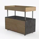 VASAGLE Lateral File Cabinet for Home Office Left 45 Degree View