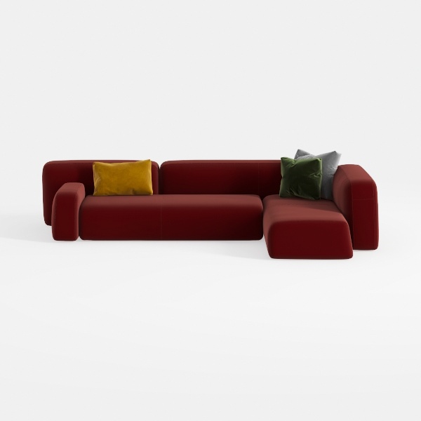 Costaelm Springfield 128" Chenille Modular U-Shape