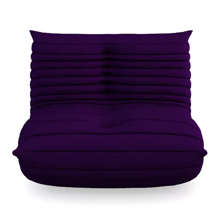 22 in. W Purple Flannel Sponge Fabric Back Adjusta