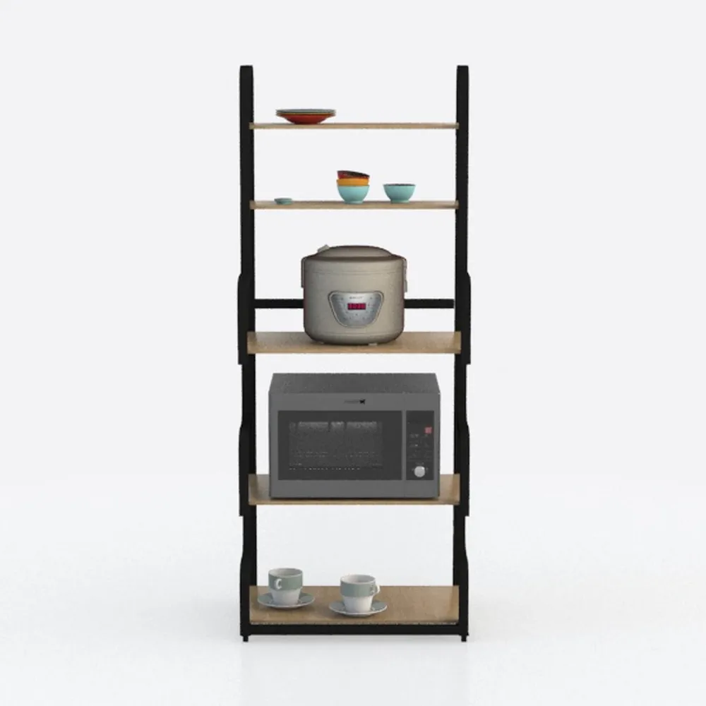 BON AUGURE Ladder Bookshelf, 4 Tier Ladder Shelf