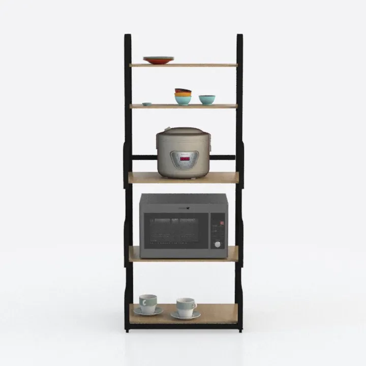 BON AUGURE Ladder Bookshelf, 4 Tier Ladder Shelf