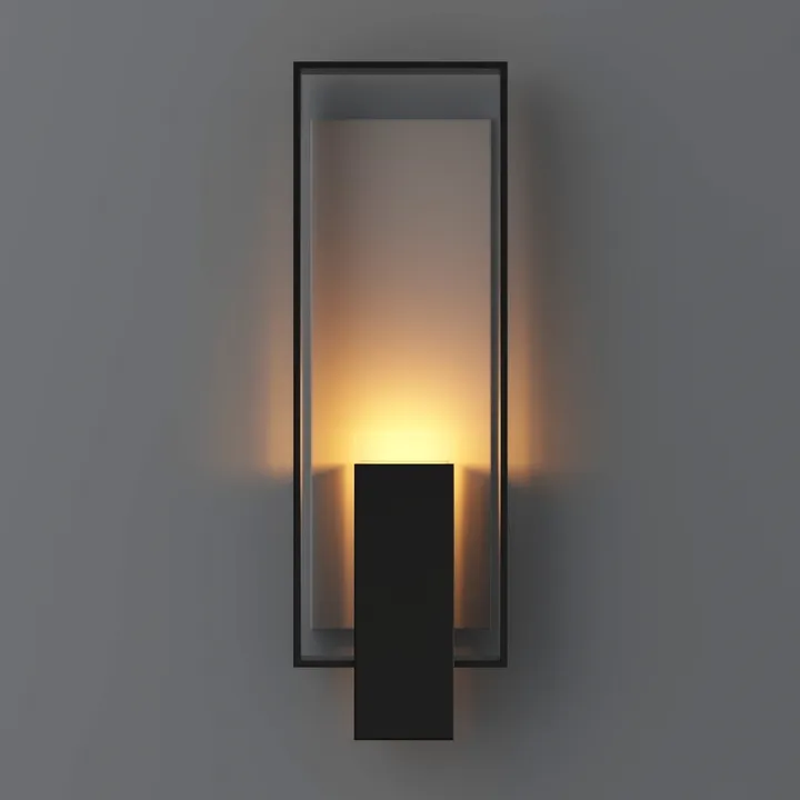 Modern Minimalist Black Metal Wall Lamp 3D Model