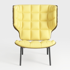 Yellow Velvet Recliner 360° Swivel with Adjustable