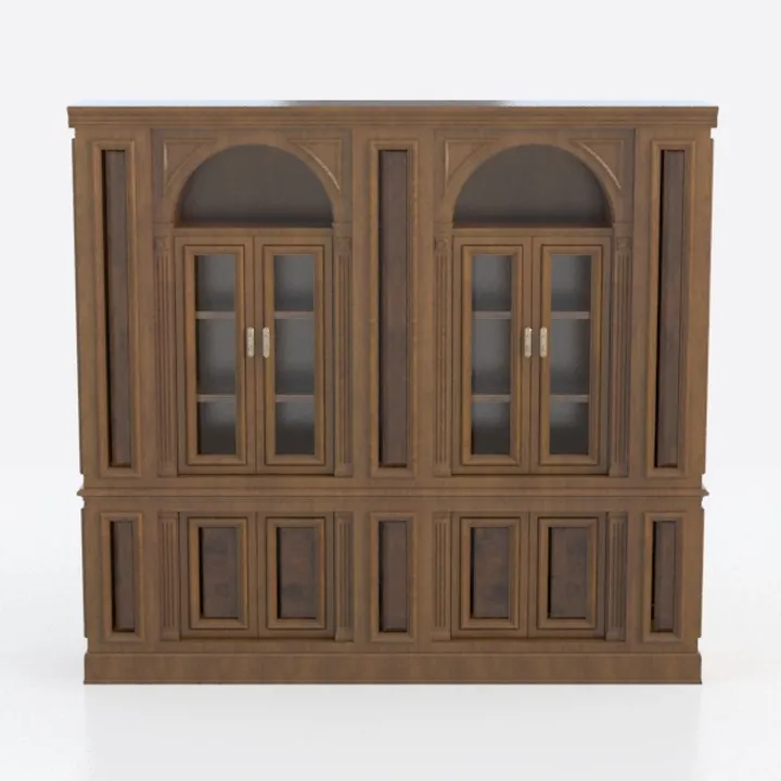 Storage Retro Sideboard Buffet Cabinet with 4