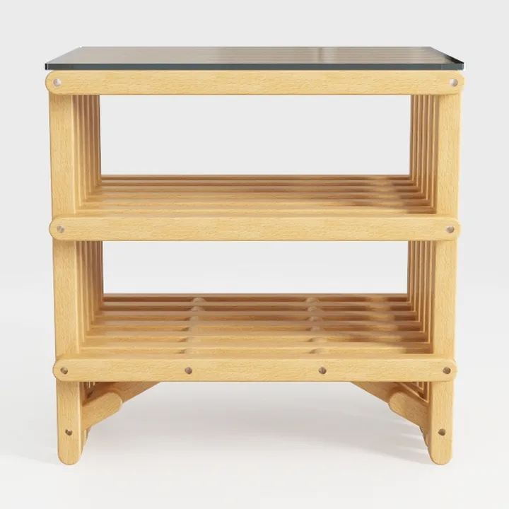 3-Tier Bamboo Freestanding Shelf Unit,
