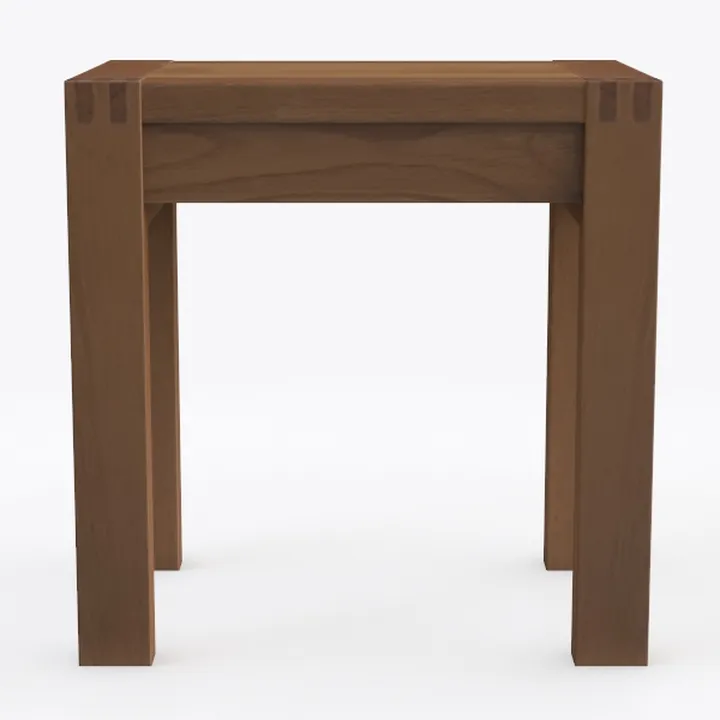 Minimalist Solid Walnut Wood Small Side Table 3D Model
