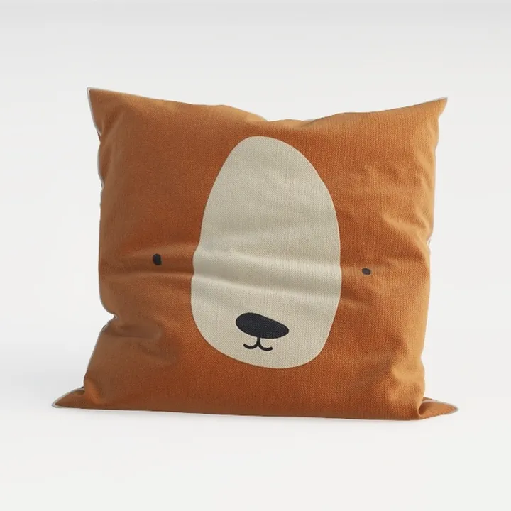 Yangest Dark Orange Decorative Velvet Throw Pillow