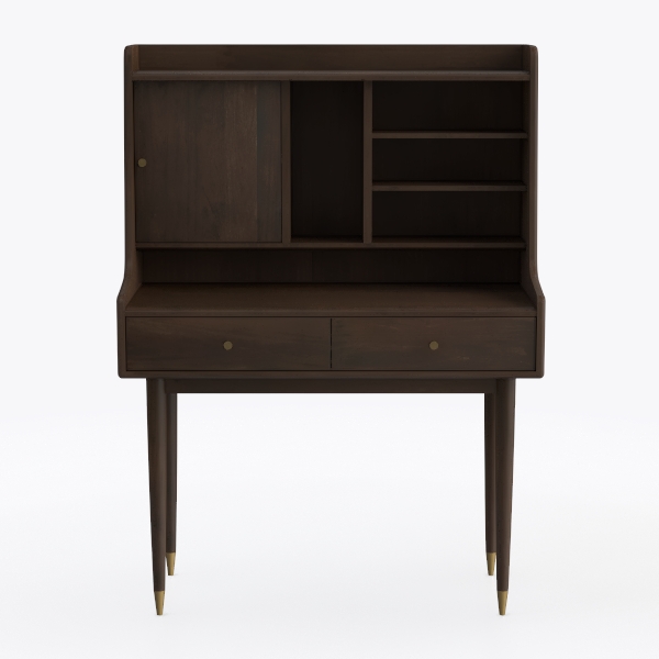 Baxton Studio Sharon Mid-Century Modern Walnut Bro