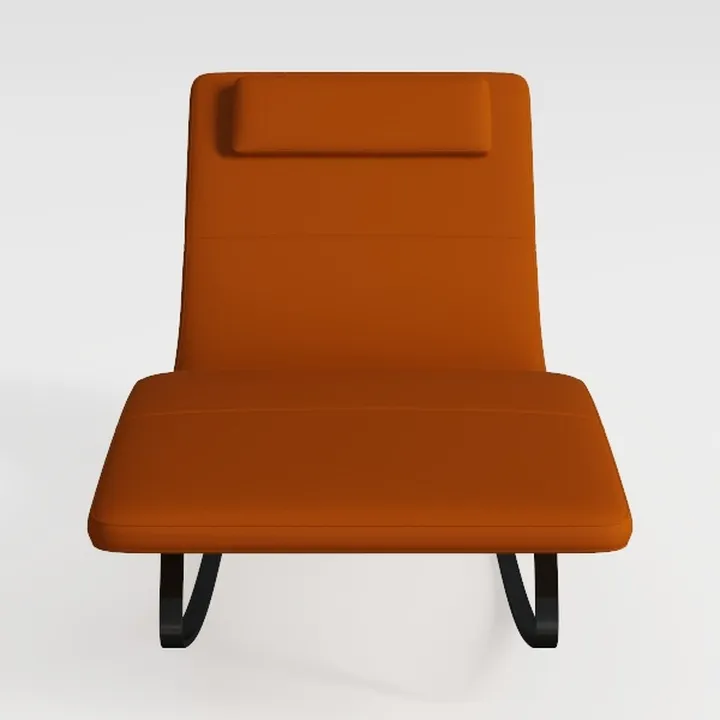 Modern Minimalist Leather Chaise Lounge 3D Model